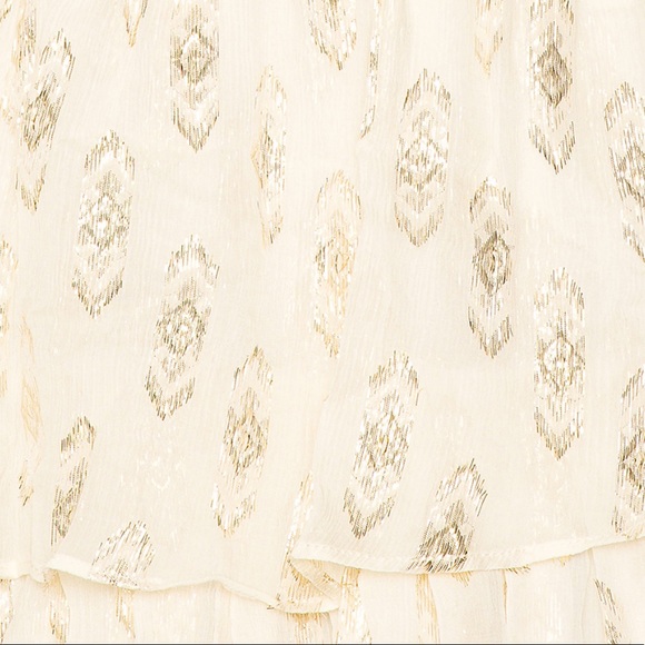 NWT LoveShackFancy Erin Blouse Cream With Metallic - Picture 10 of 16